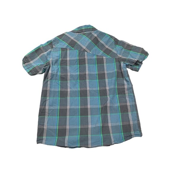 Shaun White Boys medium 8-10 Plaid Shirt Blue/Green snowboarder skateboarder - Picture 2 of 10